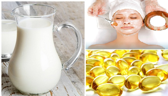 Trị nám tàn nhang bằng vitamin e với sữa tươi không đường